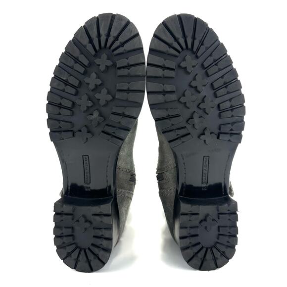 Marc Fisher Arianna Women Gray Moto Boot Size 9 Suede Block Heel Mid-Calf Bootie - Picture 11 of 15